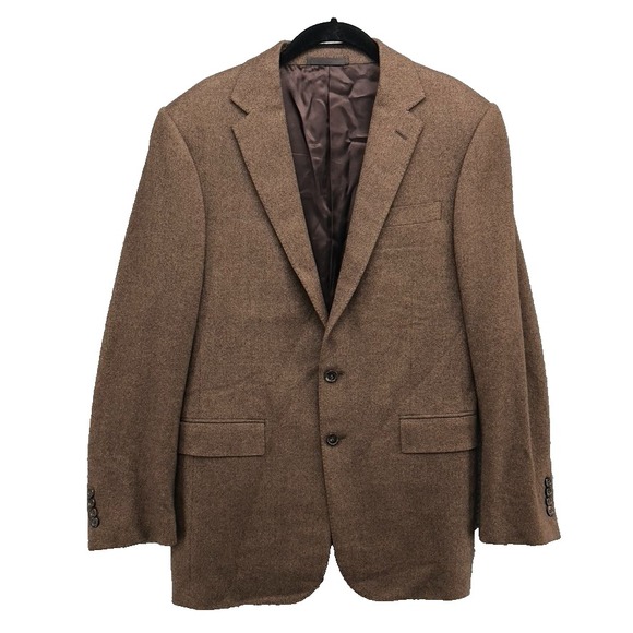 Ralph Lauren Cashmere Blazer Mens 38 Regular Brown Professional Career Business
